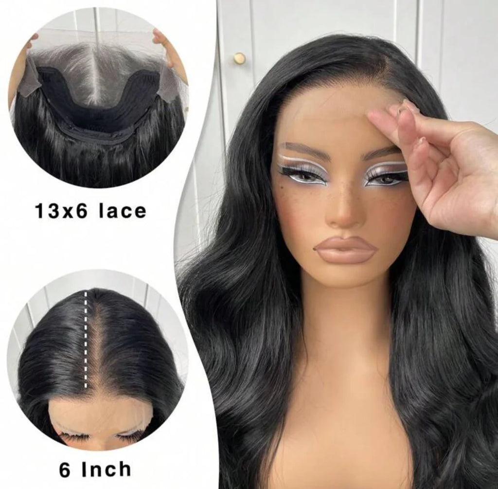 Long bob straight headband human blend