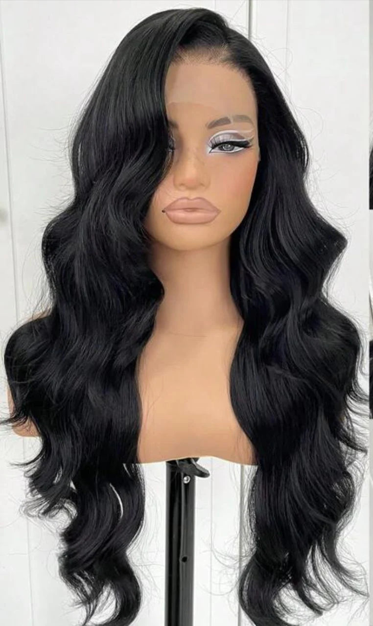 Long bob straight headband human blend